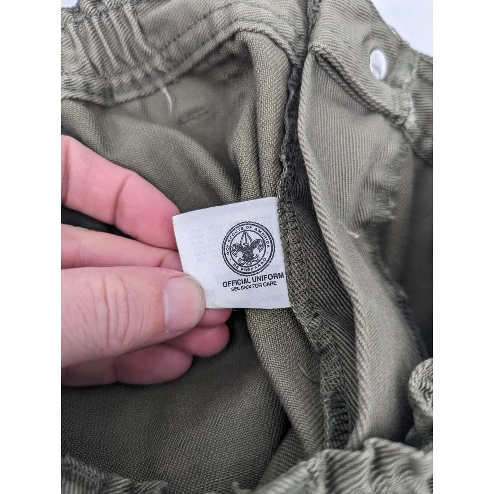 Vtg Boy Scouts of America Cargo Pants Men's 36 x 28, Green 6 Pocket Elastic
